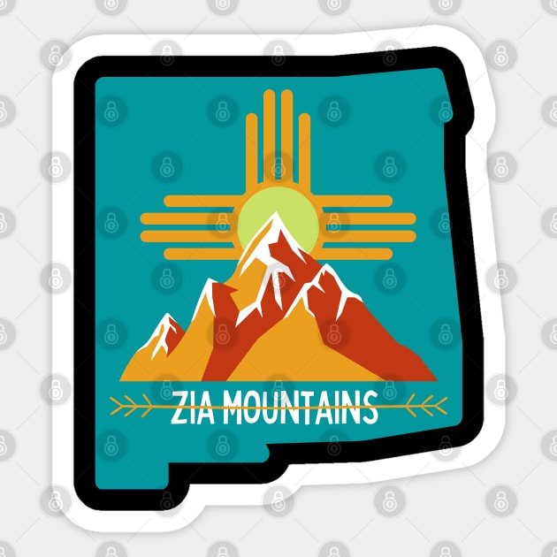 Zia Mountains New Mexico Sticker by High Altitude